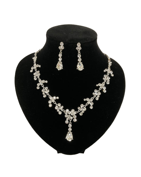 Crystal Floral Necklace Set #89-32087