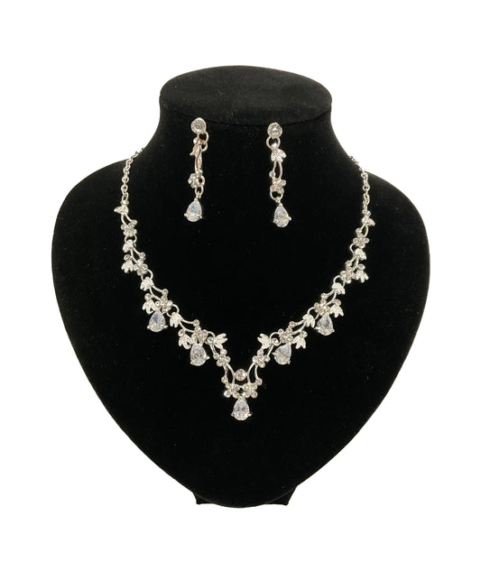 Crystal Floral Necklace Set #89-32085