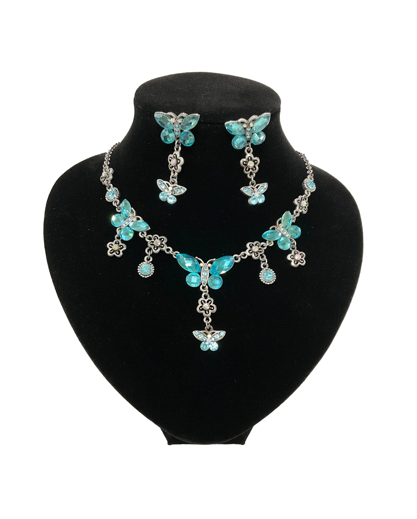 Butterfly Necklace Earring Set #68-96025 TL