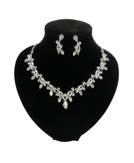 Crystal Floral Necklace Set #89-32086