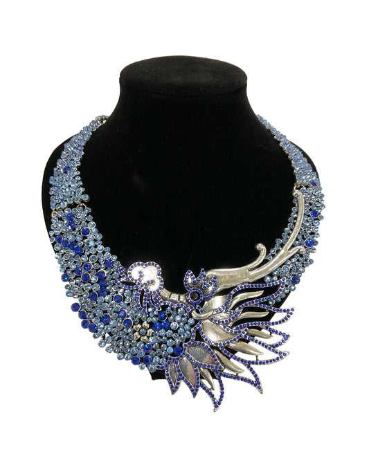 Dragon Statement Necklace BLUE