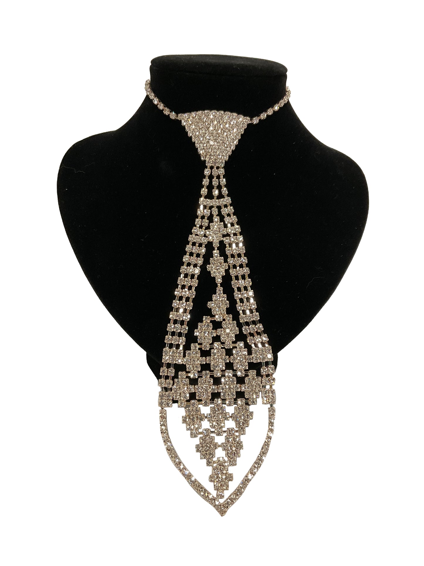 Crystal Tie Necklace #88-5005G (Gold)