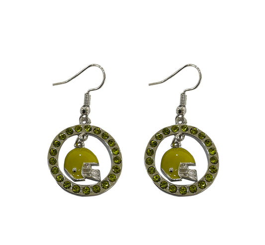 Green Bay Helmet Circle Earring #28-11288GB