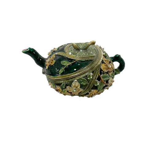 Antique filigree teapot Trinket Box