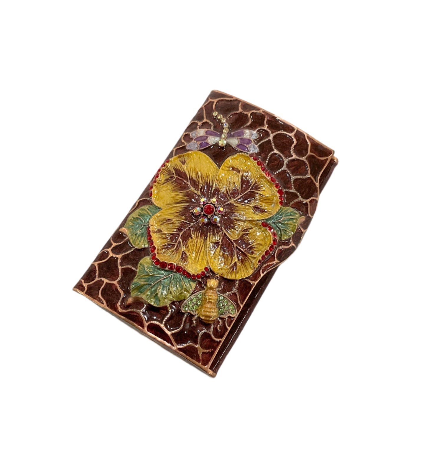 Floral Burgundy Card Case