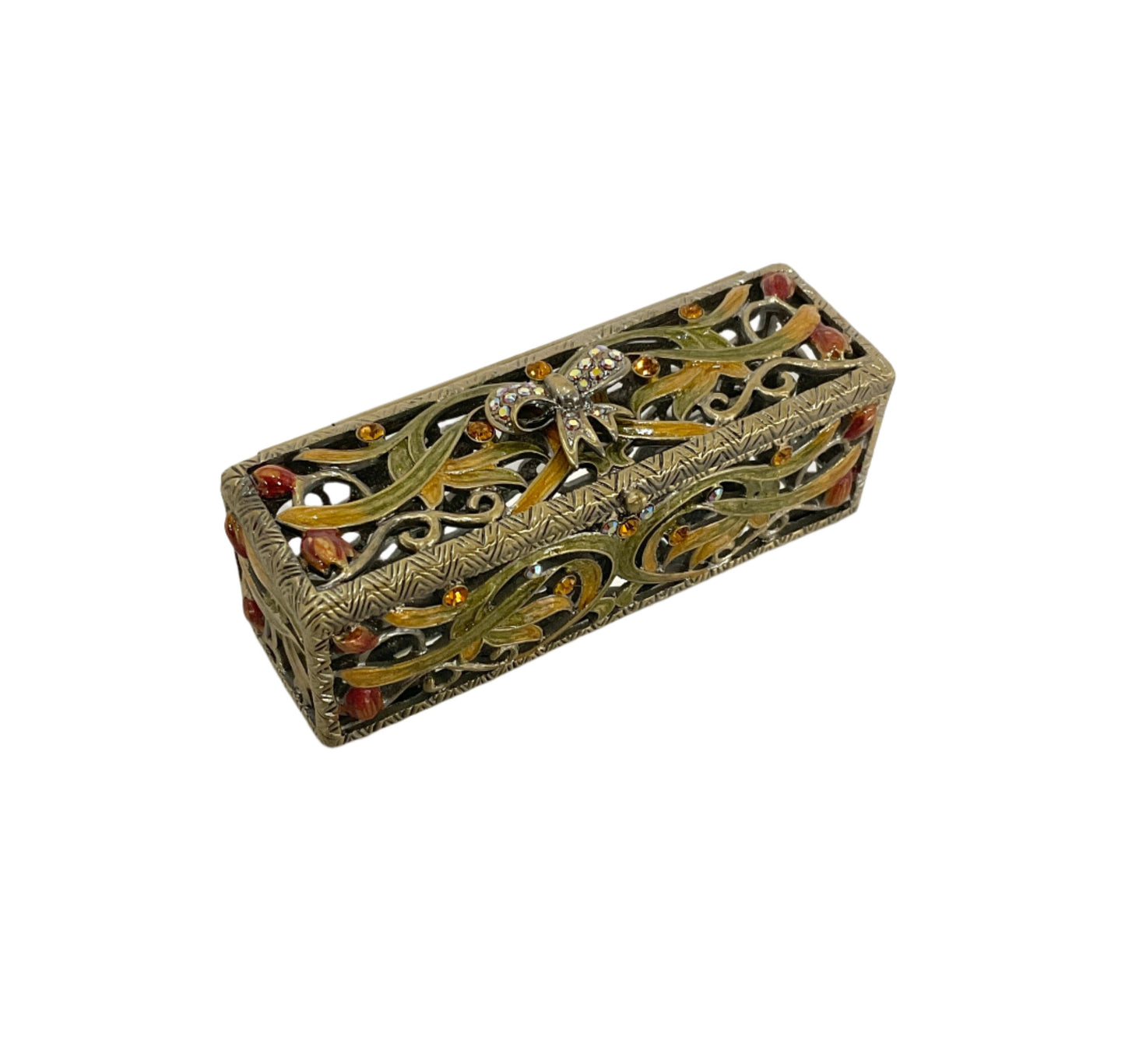 Bow Floral Trinket Box #72-01473