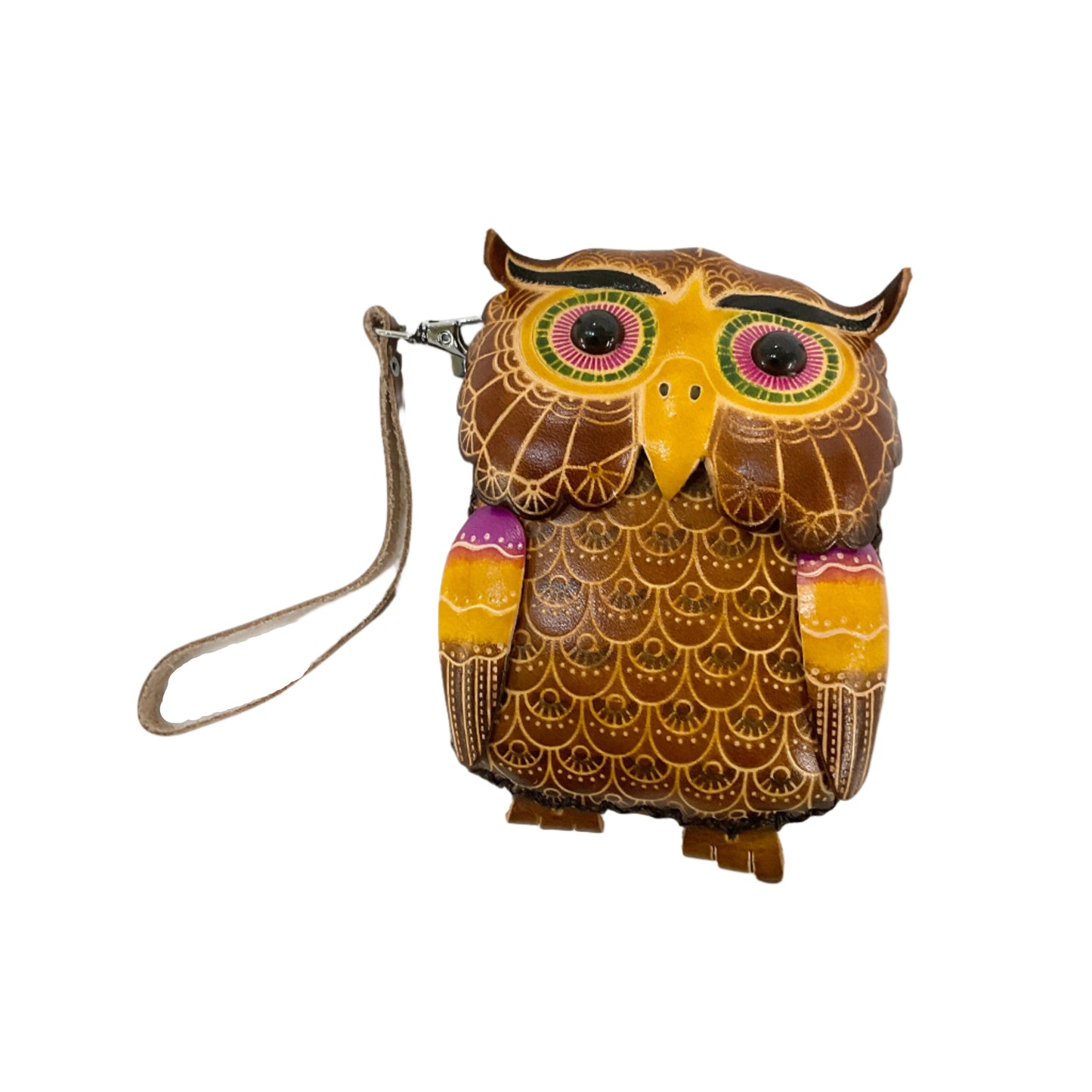 Leather Owl Coin Purse #88-2518O2