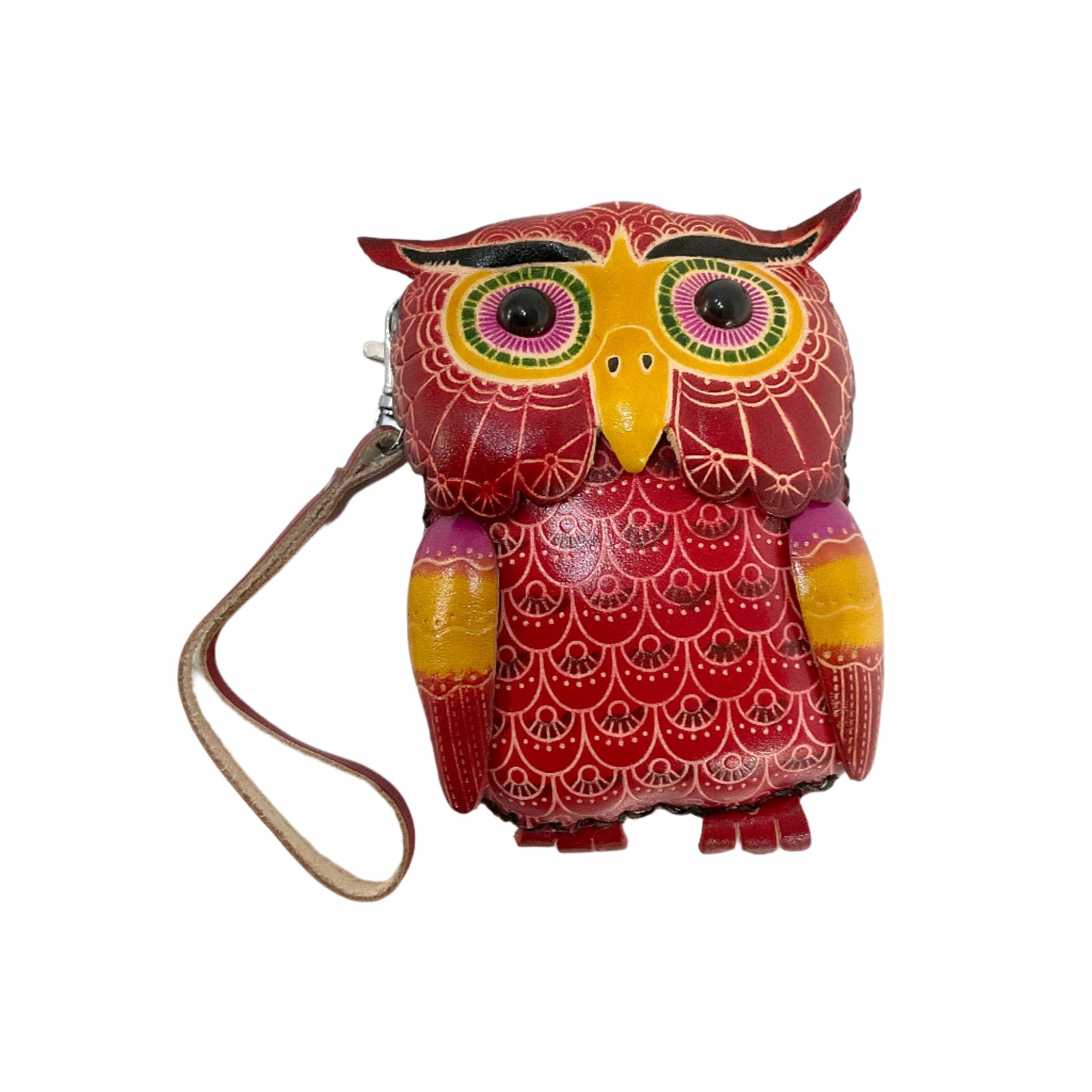 Leather Owl Coin Purse #88-2518O2