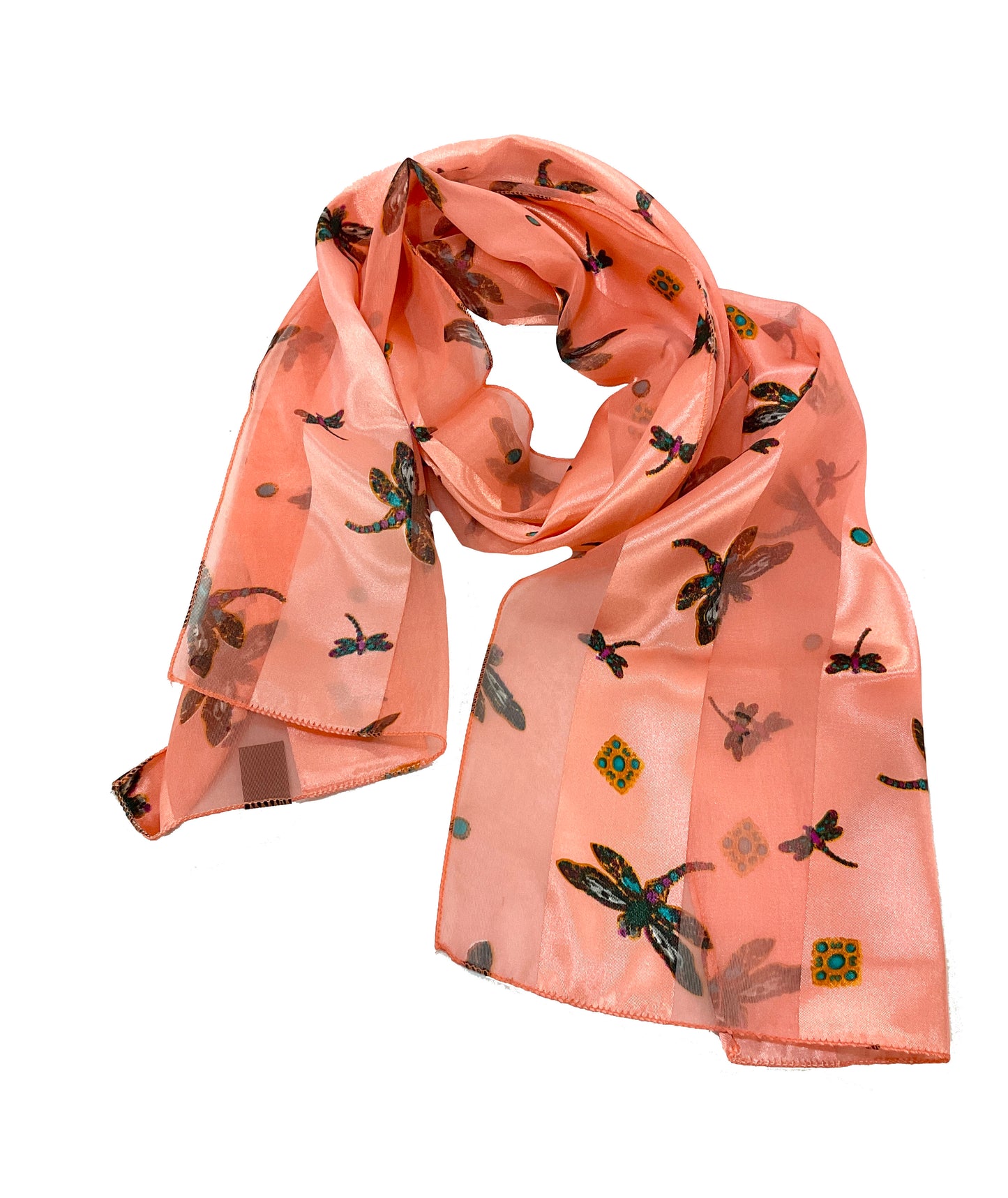 Dragonfly Satin Scarf #ON-2066