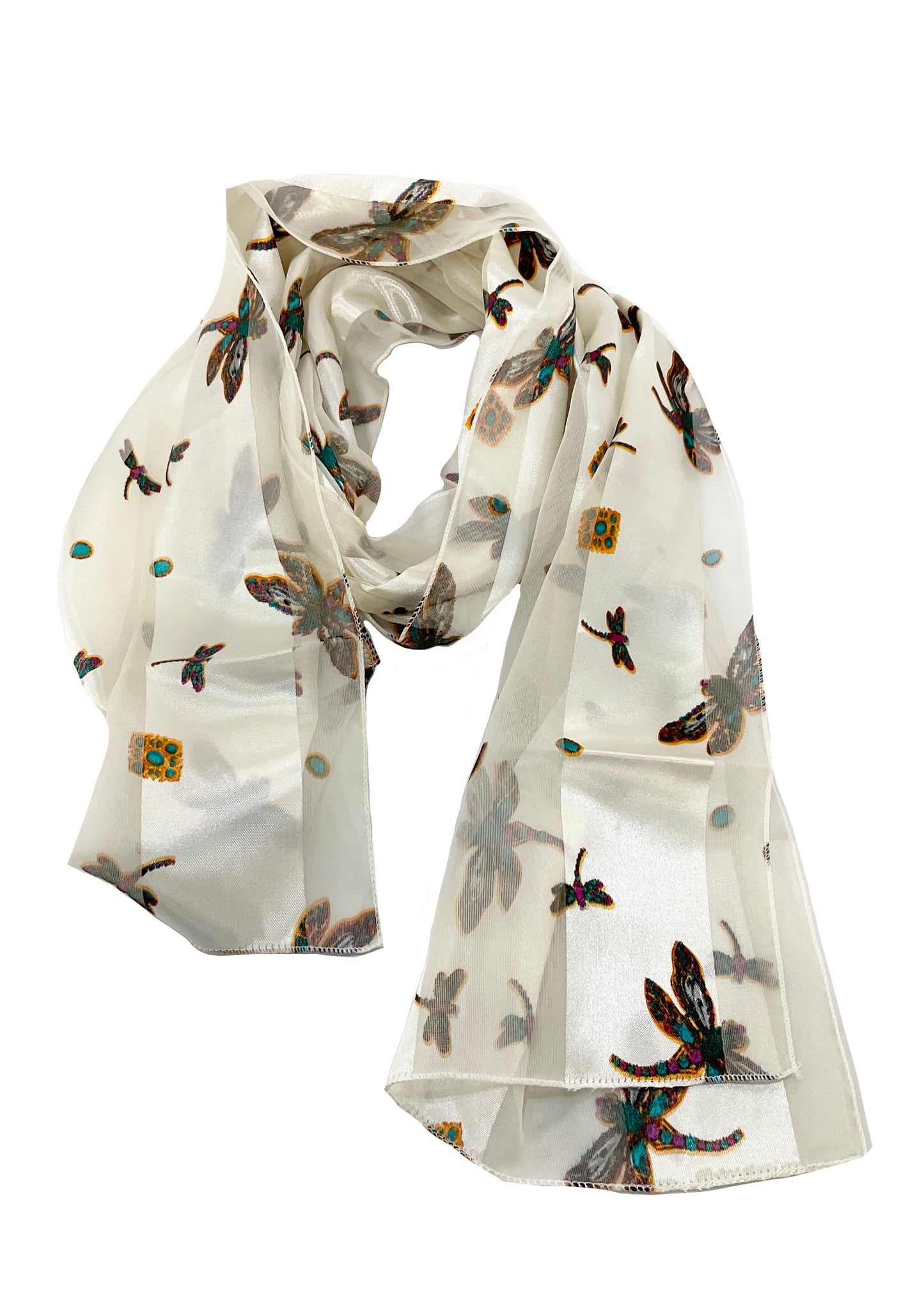 Dragonfly Satin Scarf #ON-2066