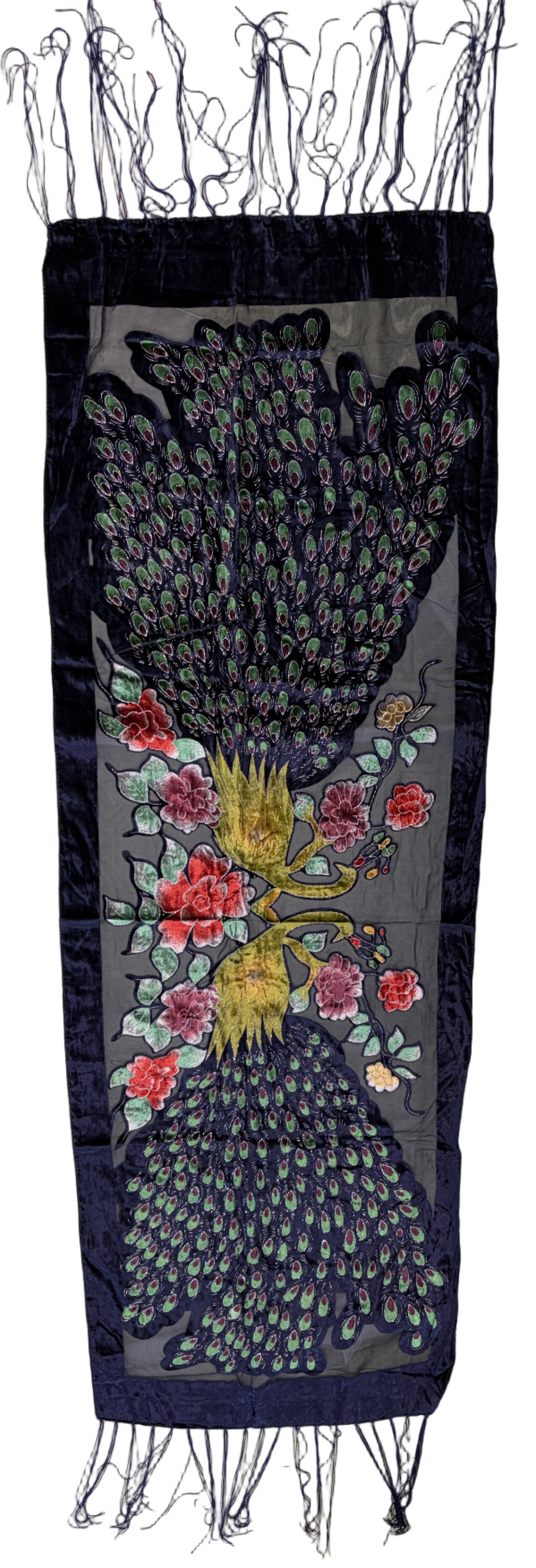 Peacock Velvet Scarf #89-12440ID