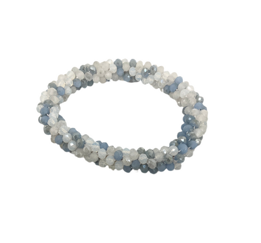 Crystal Beaded Bracelet (Gray) #12-82973GR