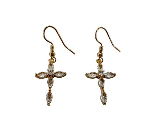 Cross CZ Earrings #10-2566001108