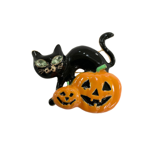 Halloween Cat and Pumpkin Pin #19-14782