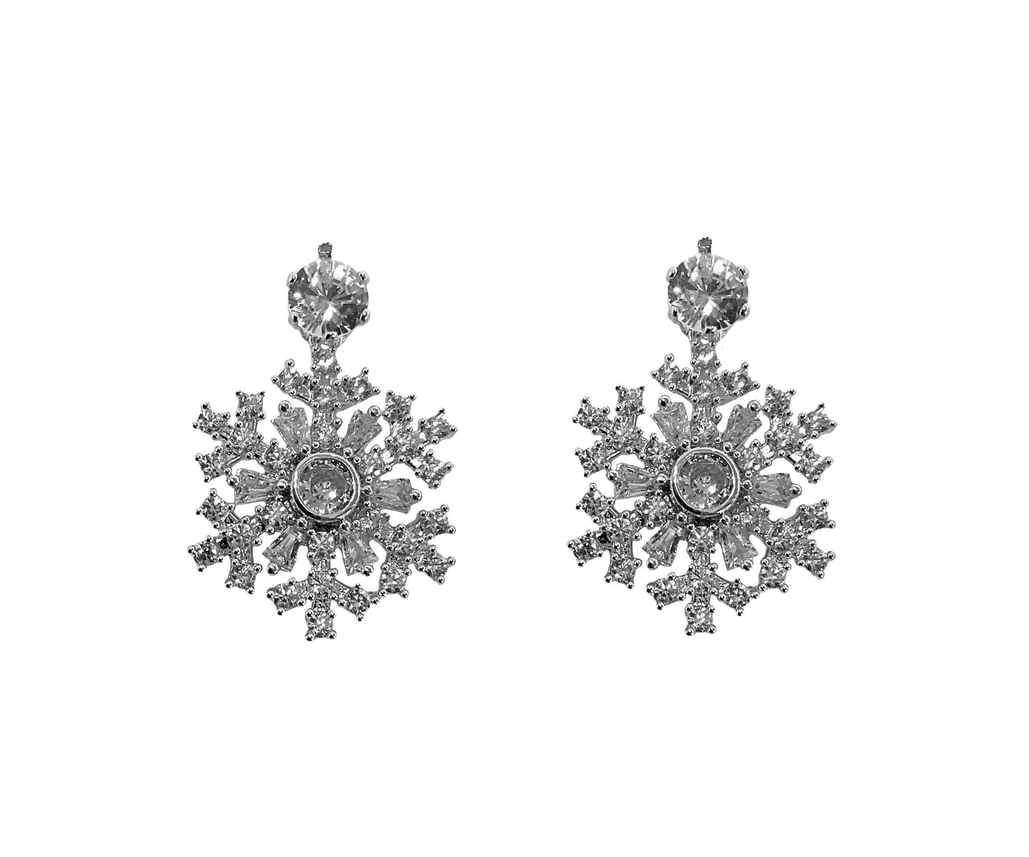 CZ Snowflake Earring #60-0863
