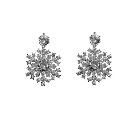 CZ Snowflake Earring #60-0863