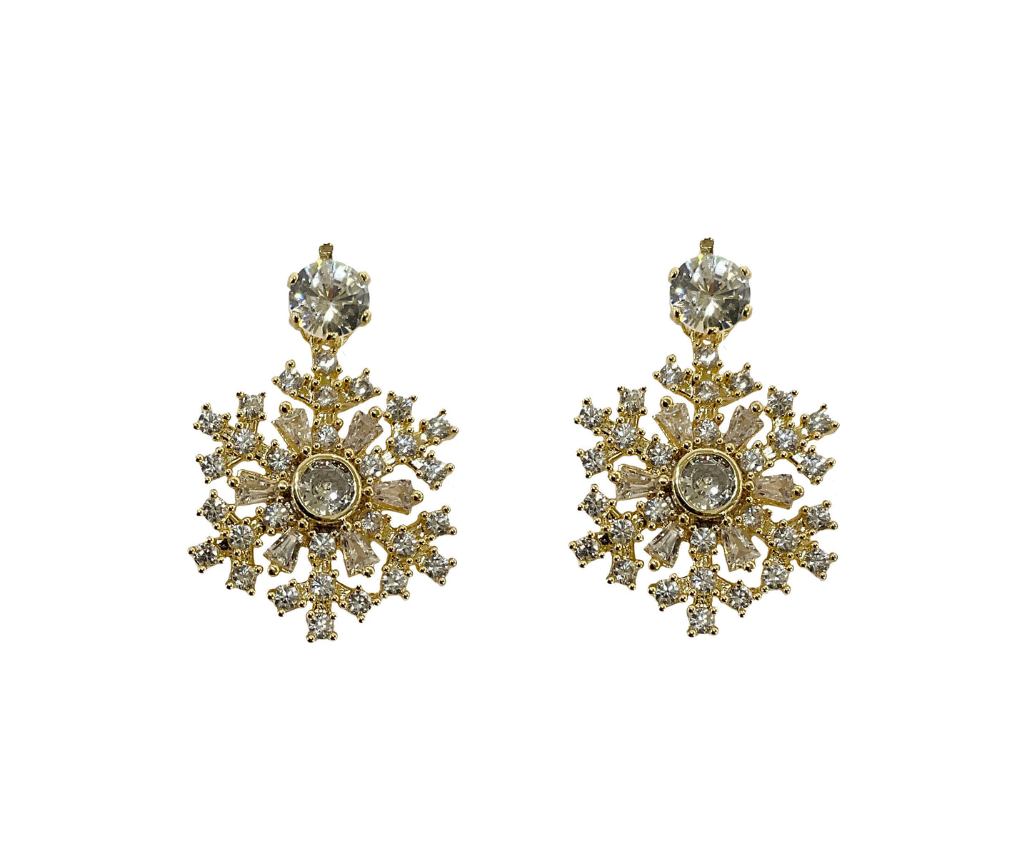 CZ Snowflake Earring #60-0863