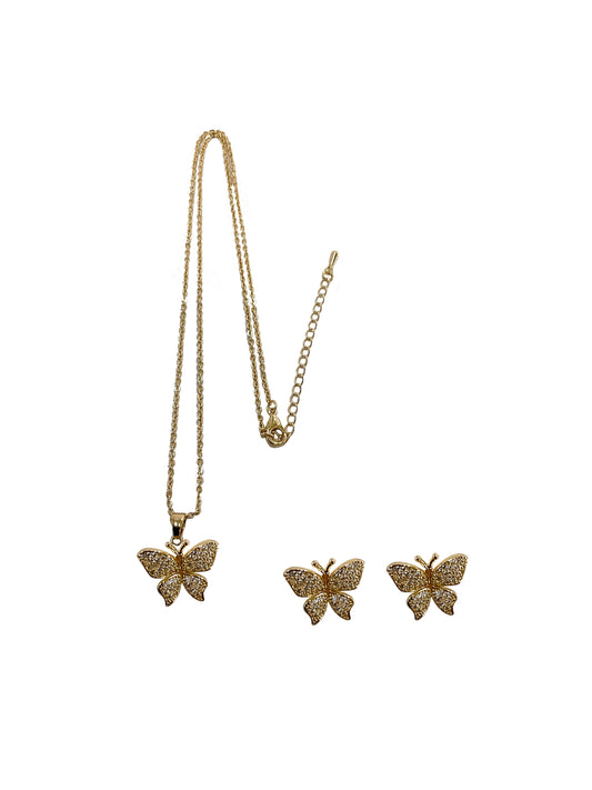 Butterfly Necklace Earring #60-0233