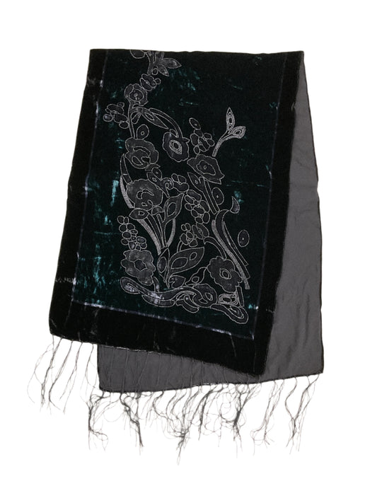 Floral Velvet Scarf #89-12446BL