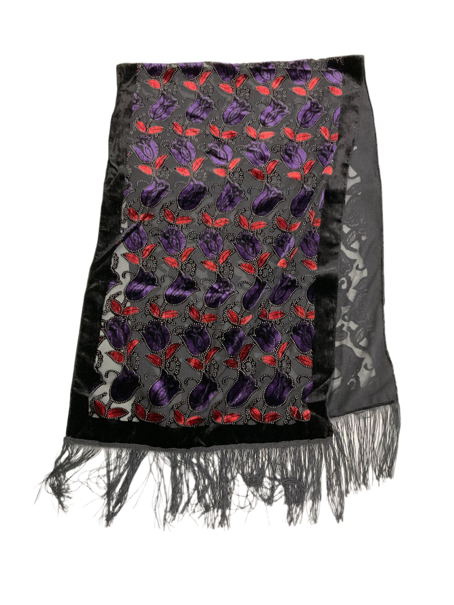 Floral Velvet Scarf #89-124420