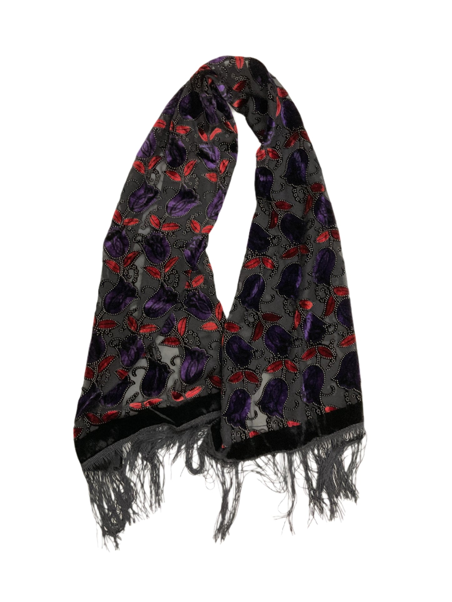 Floral Velvet Scarf #89-124420