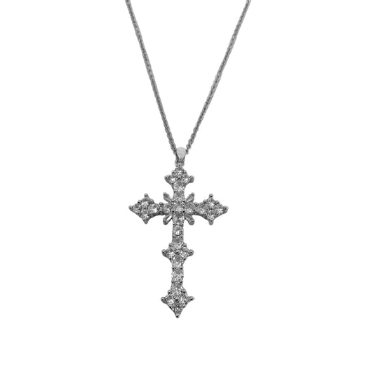 Cross CZ Necklace #10-18131