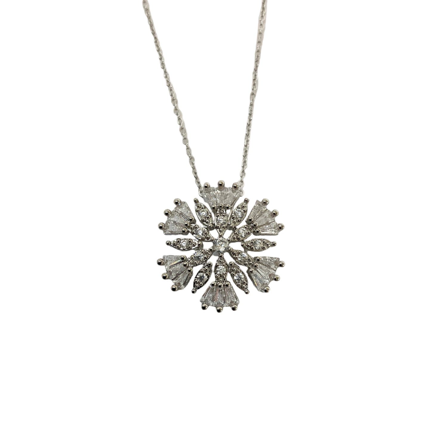 Snowflake CZ Necklace #12-18177