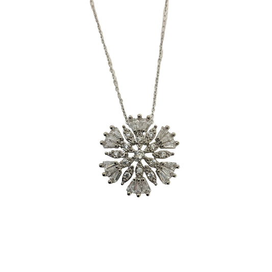 Snowflake CZ Necklace #12-18177