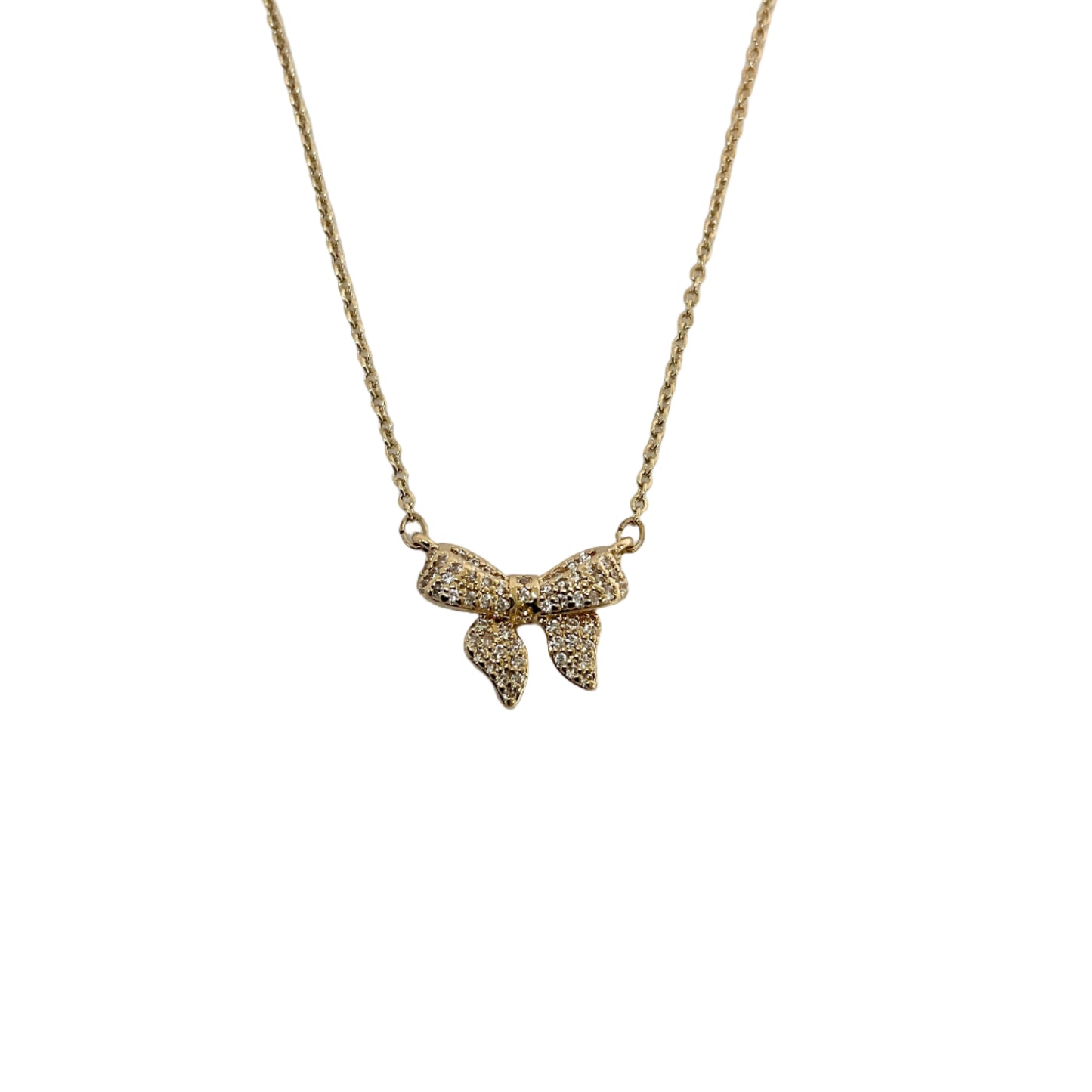 Bow CZ Necklace #10-18083