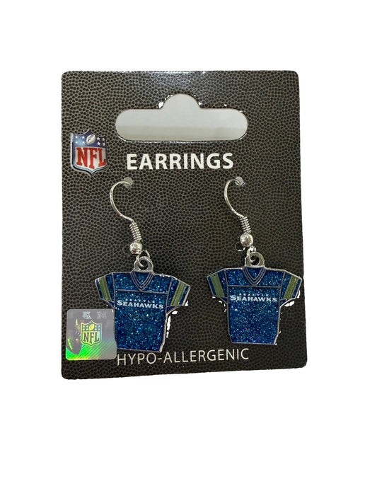 Seahawks Jersey Earrings #35-20514