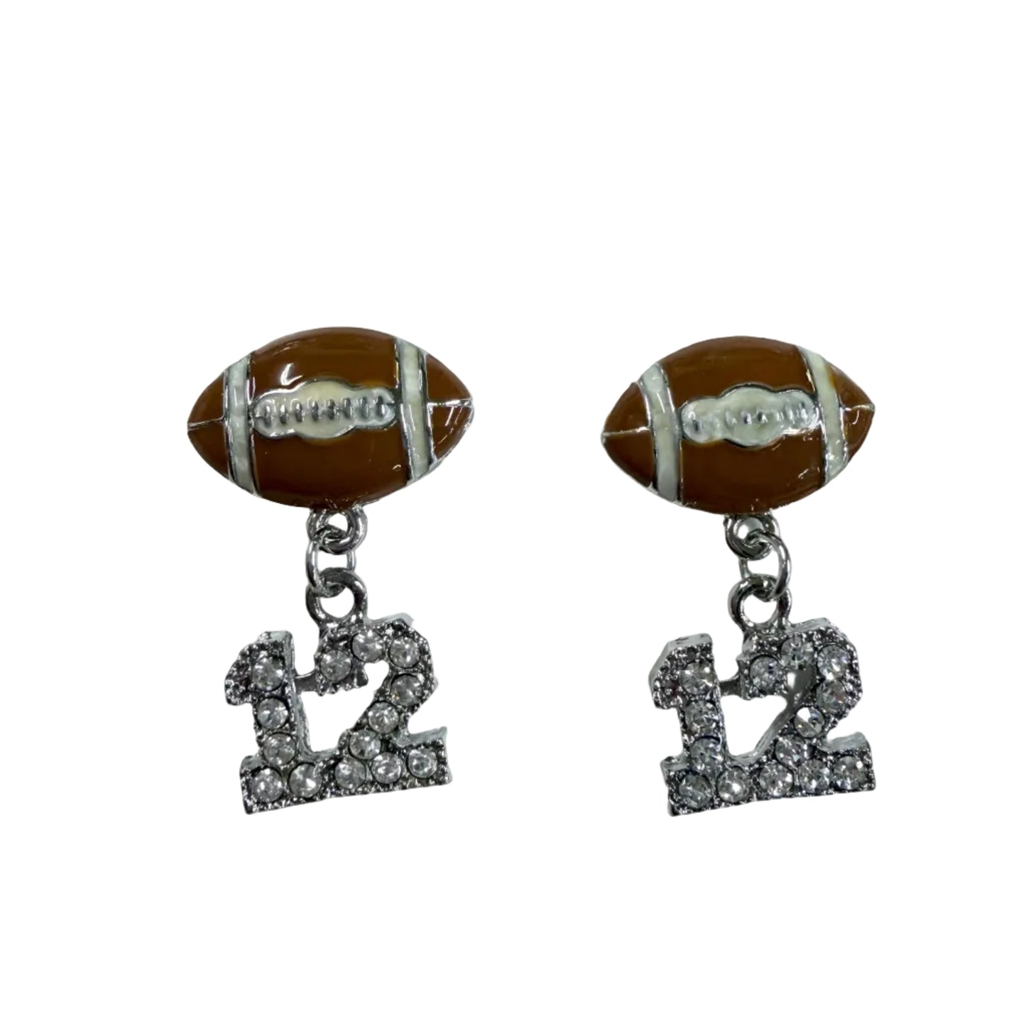 Football Charm Post Earrings #88-126512