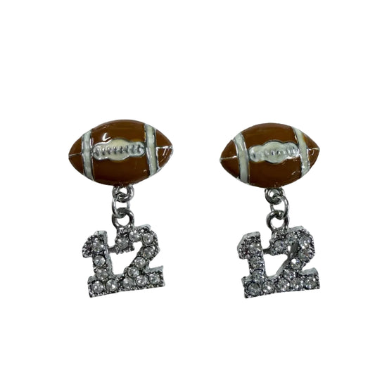 Football Charm Post Earrings #88-126512
