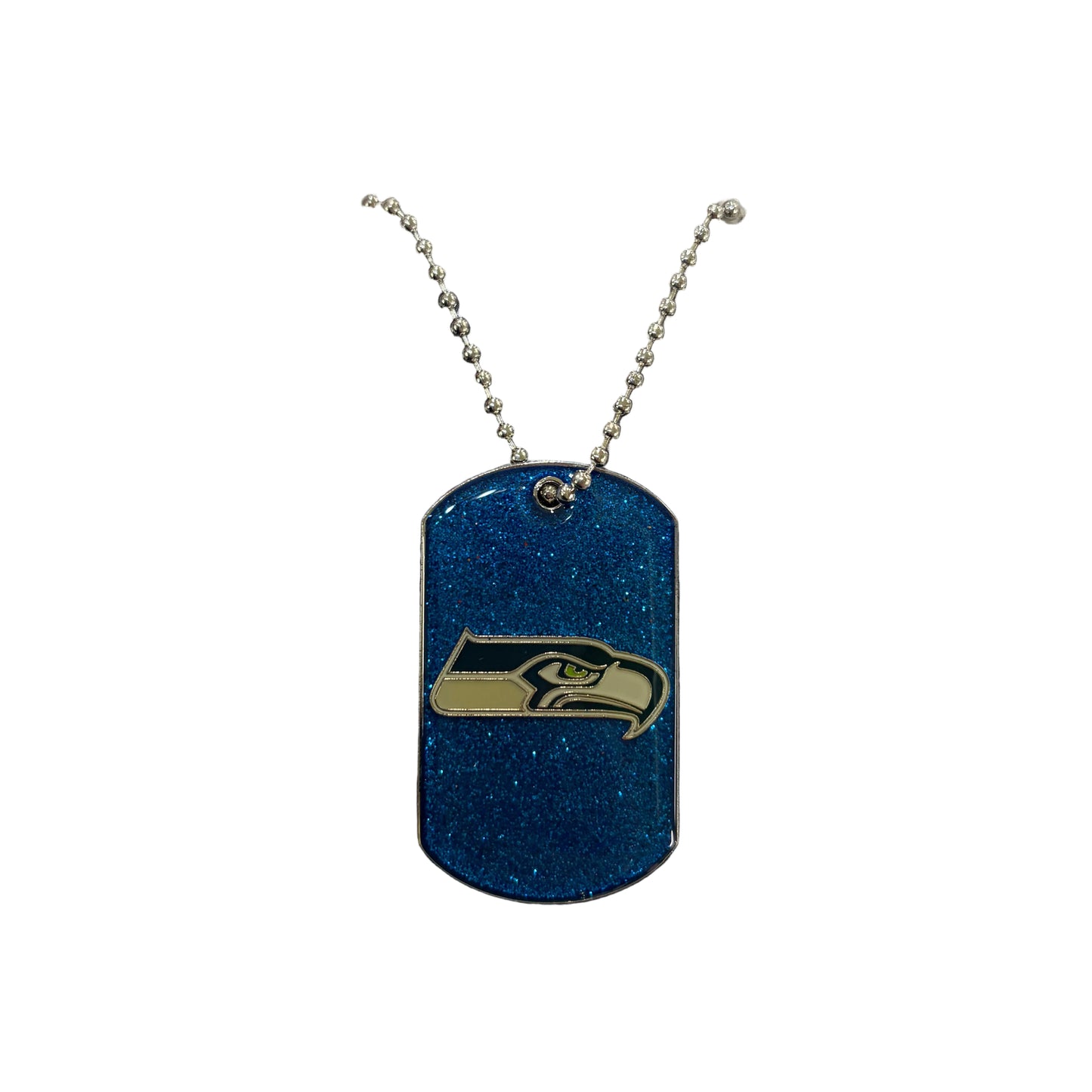 Seahawks Glitter Dog Tag Necklace #76-4150163