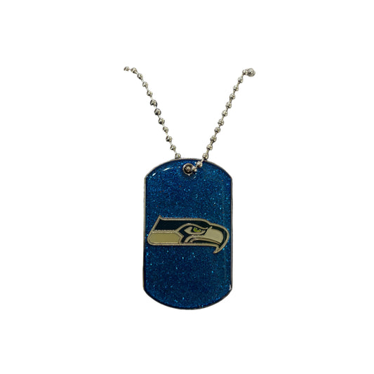 Seahawks Glitter Dog Tag Necklace #76-4150163