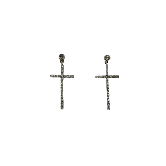 Cross CZ Earrings #12-26795