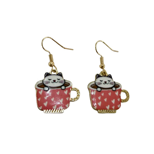 Tea Cat Earring #89-261142