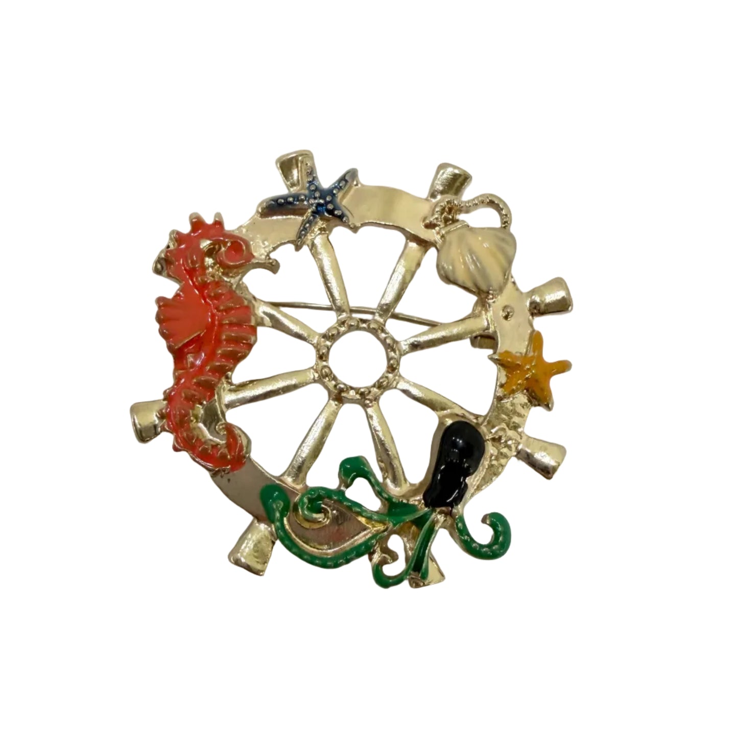 Nautical Ocean Wheel Pin #89-261722