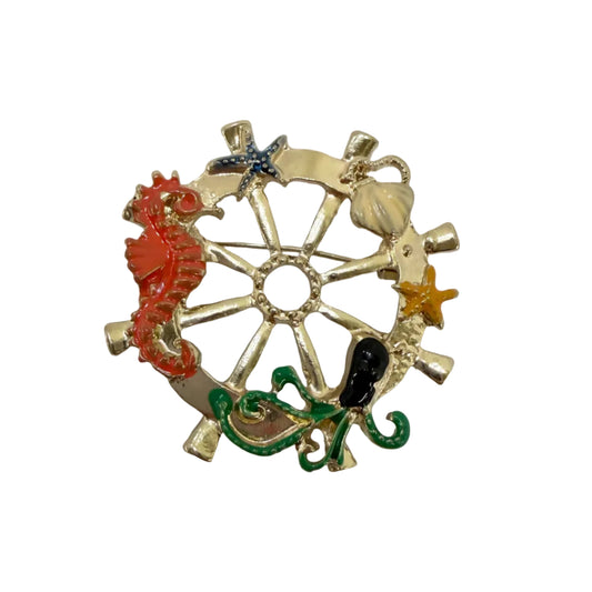 Nautical Ocean Wheel Pin #89-261722