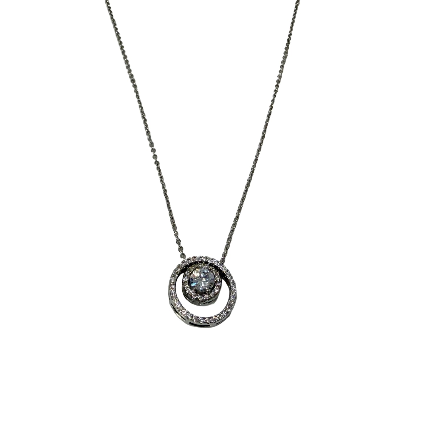 Circle CZ Necklace #10-17920