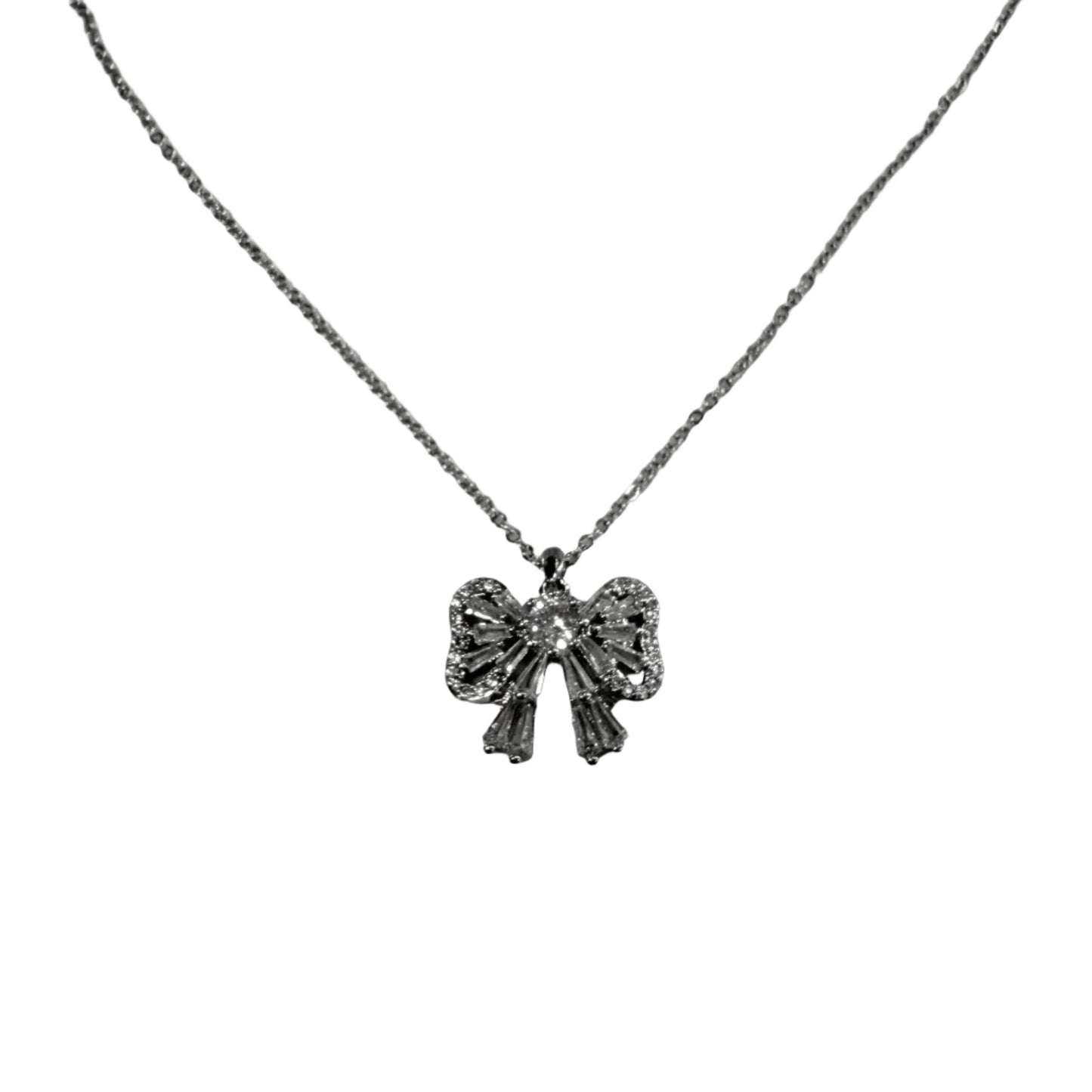 Bow CZ Necklace #89-18126