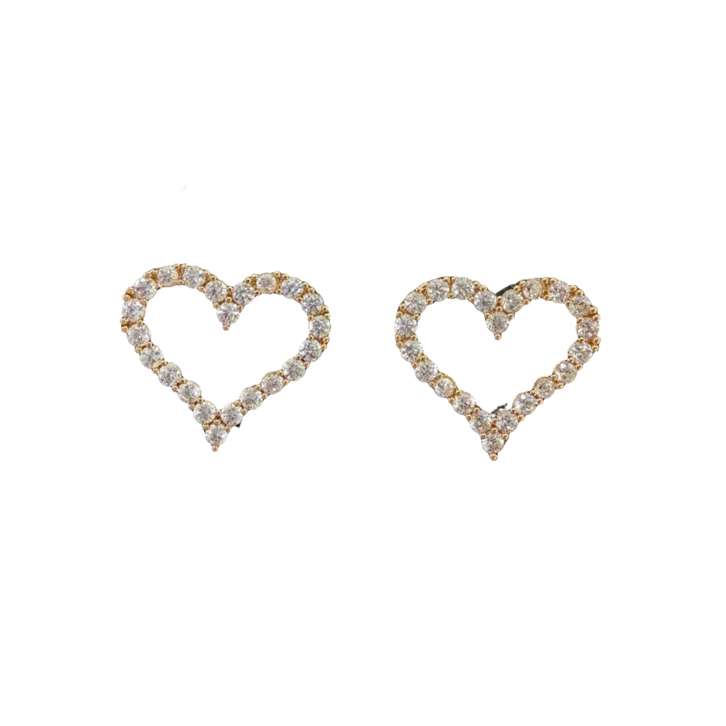 Heart CZ Earrings #10-28503