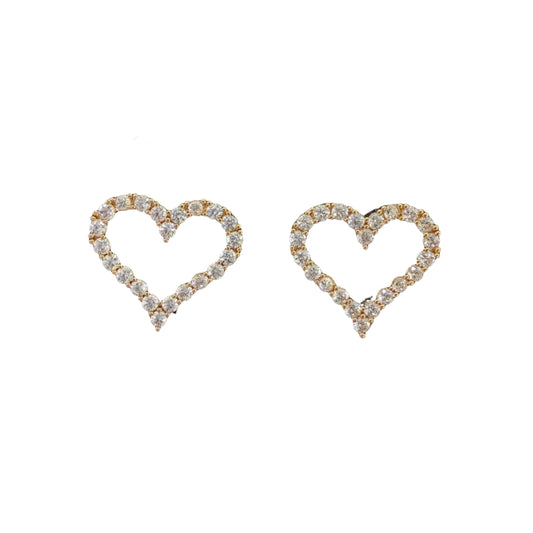 Heart CZ Earrings #10-28503