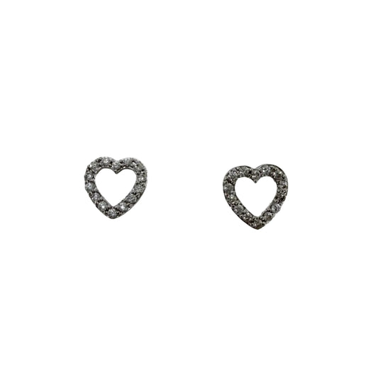 Heart CZ Earrings #33-26875