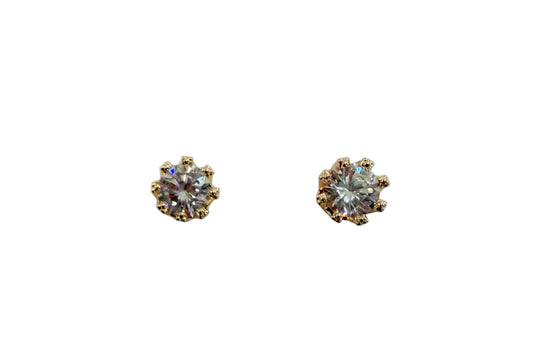 Crown CZ Post Earrings #10-6031501