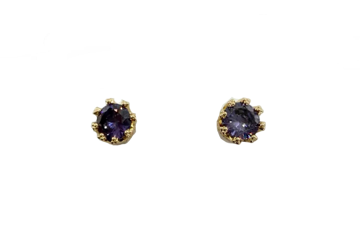 Crown CZ Post Earrings #10-6031501