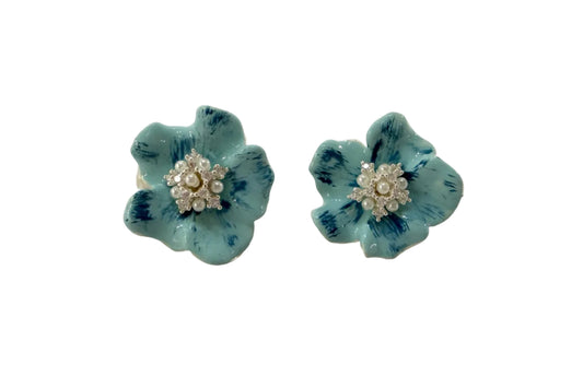 Blue Flower Earring #60-40501
