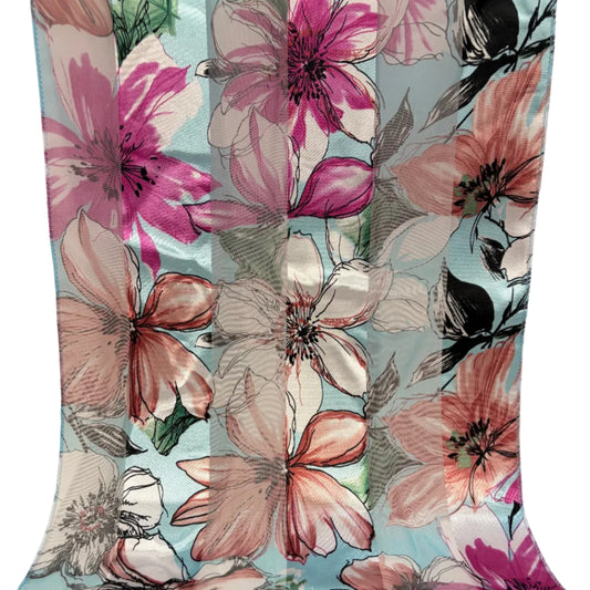 Floral Satin Scarf #OP-1024