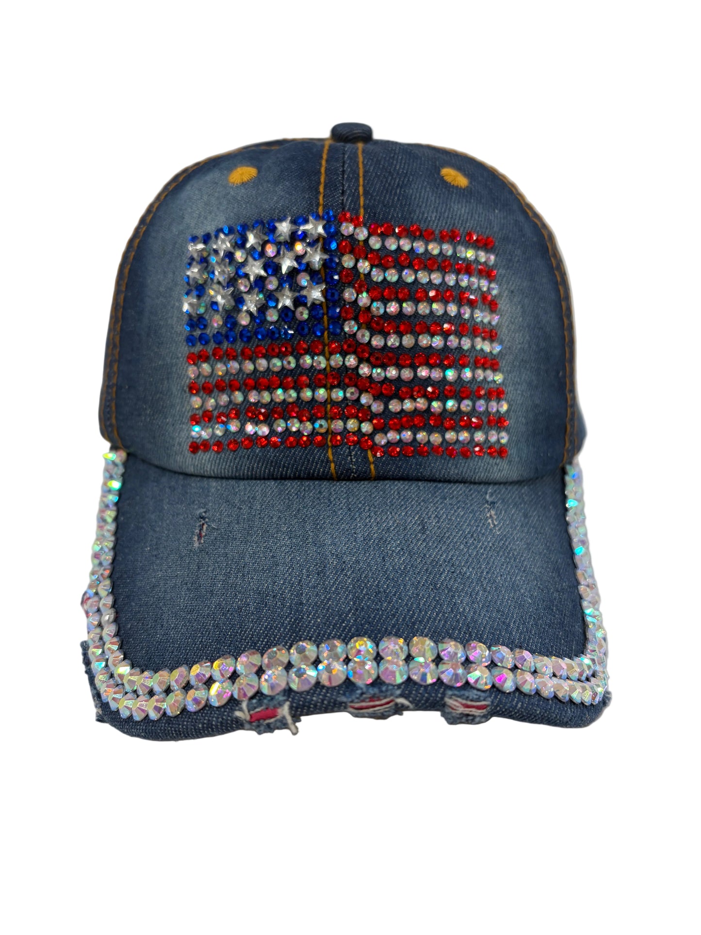 American Flag Denim Cap #88-3001