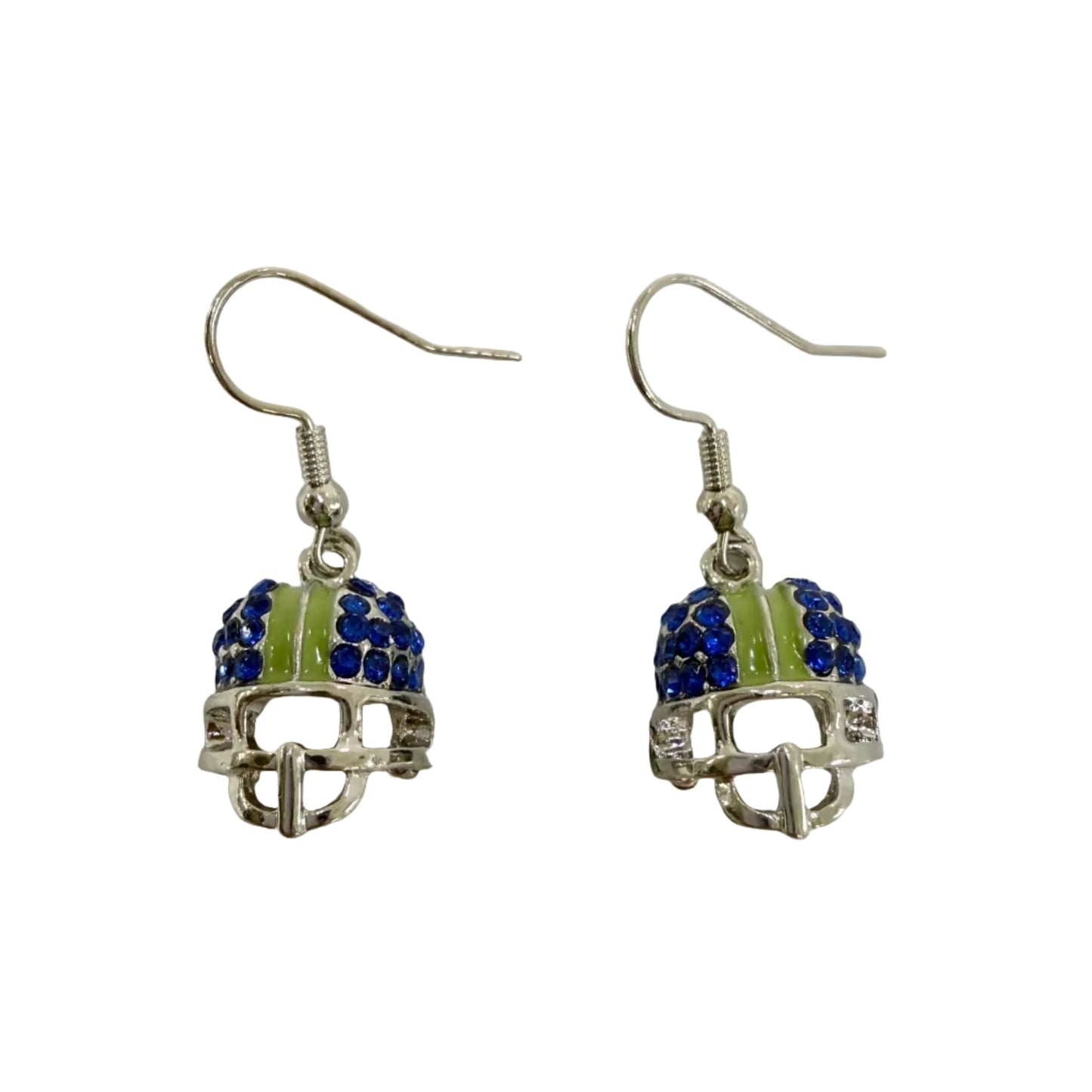 #1 Seattle Fan Helmet Green Blue Earrings #28-11291