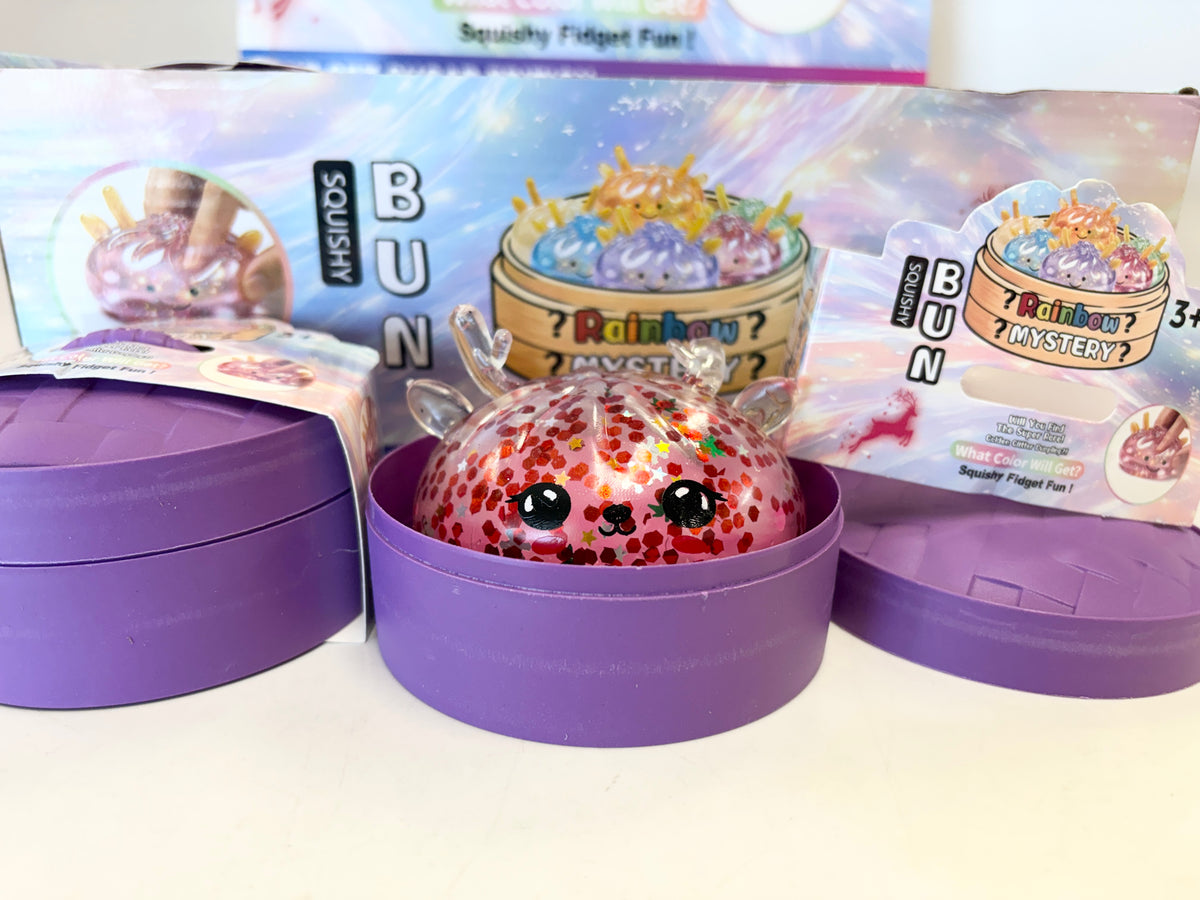 Christmas REINDEER Bao Bun Mystery Dozen Set Mixed Color Box *LOOK AT PHOTOS CAREFULLY